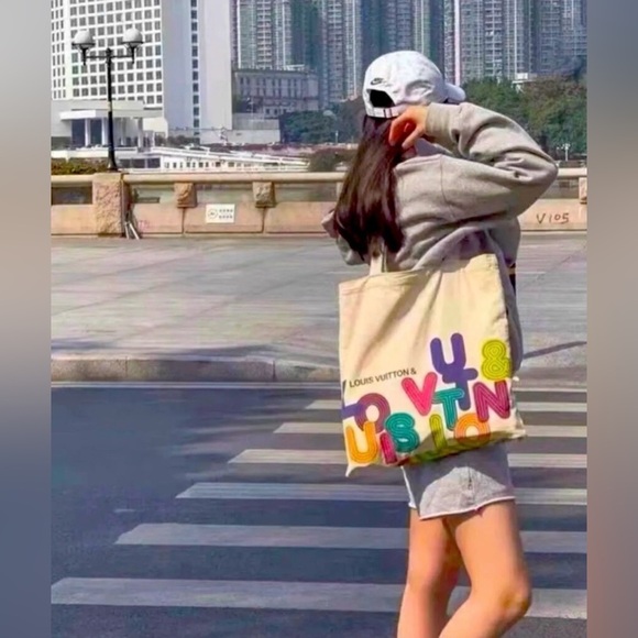 LOUIS VUITTON Limited Edition Novelty Canvas Eco Japan Tote Bag - Picture 6 of 7